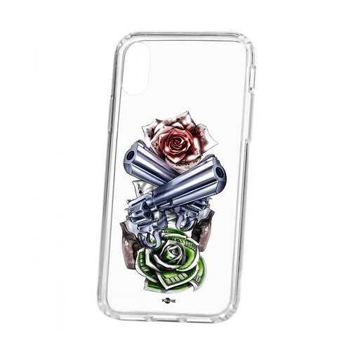 Чехол Apple iPhone X Kruche Print Карты деньги 2 ствола в Билайн