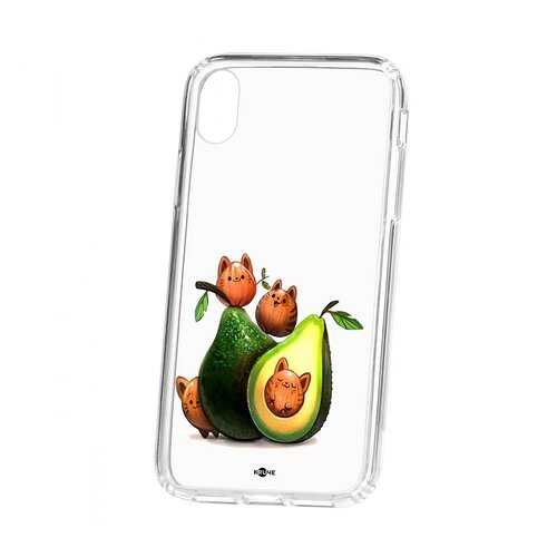 Чехол Apple iPhone XR Kruche Print Авокотики в Билайн