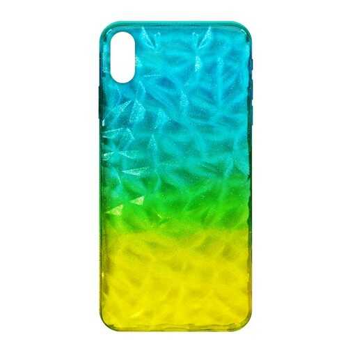 Чехол Crystal Krutoff для iPhone XS Max Yellow/Blue в Билайн
