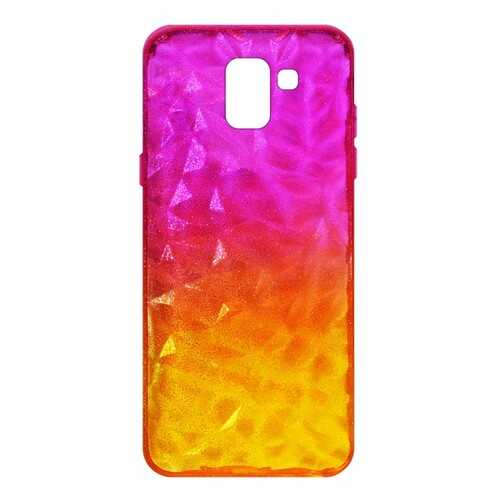 Чехол Crystal Krutoff для Samsung Galaxy J6 2018 (SM-J600) Yellow/Pink в Билайн