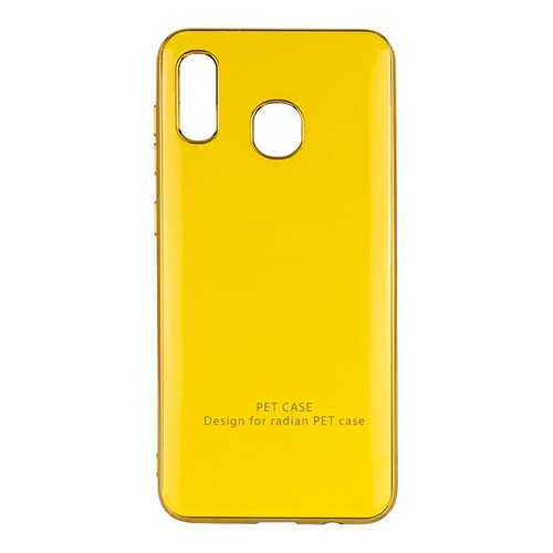 Чехол GLOSSY LOGO для Samsung Galaxy A20 / A30 Yellow в Билайн