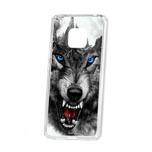 Чехол Huawei Mate 20 Pro Kruche Print Волк в Билайн