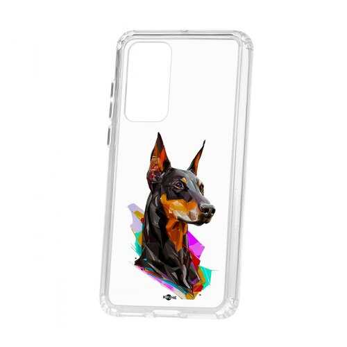 Чехол Huawei P40 Kruche Print Доберман в Билайн