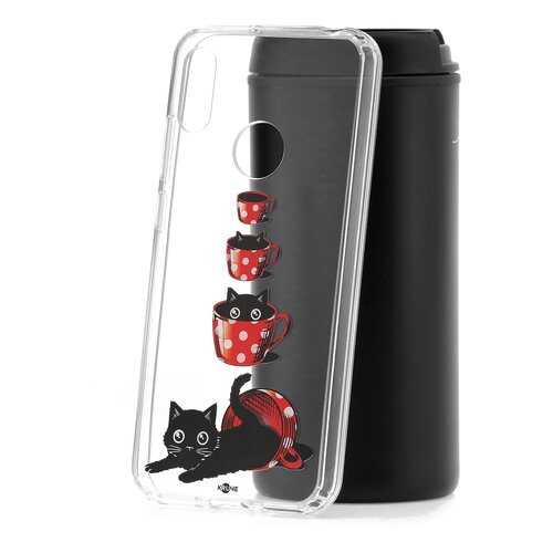 Чехол Huawei Y6 2019 Kruche Print Котенок в чашке в Билайн