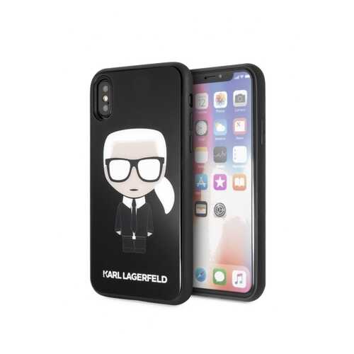 Чехол Karl Lagerfeld Double Layer (KLHCPXDLFKBK) для iPhone X/Xs (Glitter Black) в Билайн