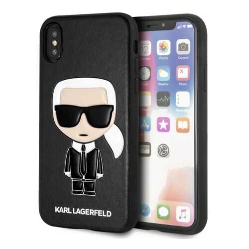 Чехол Karl Lagerfeld PU Leather Iconik (KLHCPXIKPUBK) для iPhone X/Xs (Black) в Билайн