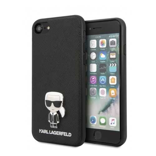Чехол Karl Lagerfeld PU Leather Saffiano Iconik для iPhone 7/8/SE 2020 (Black) в Билайн