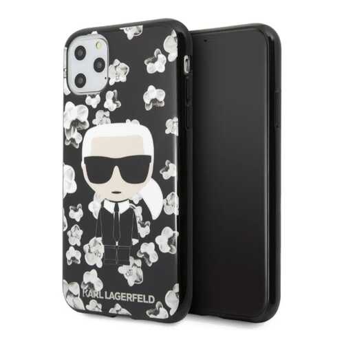 Чехол Karl Lagerfeld TPU Collection Flower (KLHCN58FLFBBK) для iPhone 11 Pro (Black) в Билайн