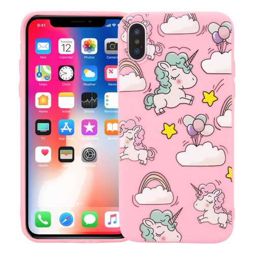Чехол KAWAI для iPhone X/XSЕдинороги в облаках в Билайн