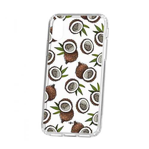 Чехол Kruche Apple iPhone X Print Кокосы в Билайн