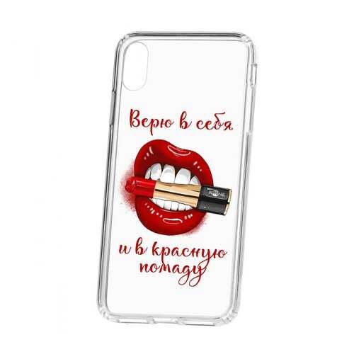 Чехол Kruche Apple iPhone XS Max Print Red lipstick в Билайн