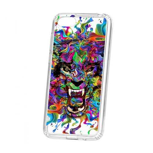 Чехол Kruche Huawei Honor 7A Print Colored beast в Билайн