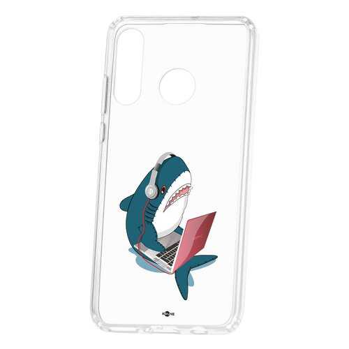 Чехол Kruche Huawei P30 Lite Print Акула в Билайн