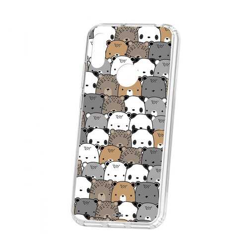 Чехол Kruche Huawei Y6 2019 Print Медвежата в Билайн