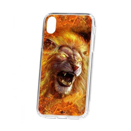 Чехол Kruche iP XR Print Лев в Билайн