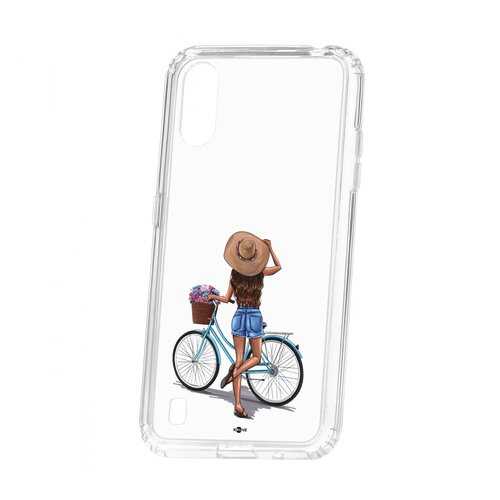 Чехол Kruche Samsung Galaxy A01/A015 Print Велосипедная прогулка в Билайн