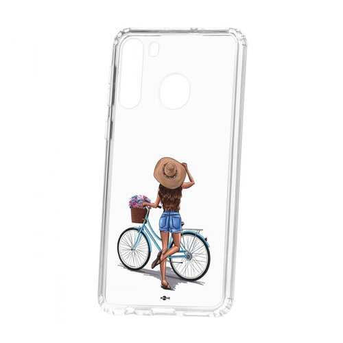 Чехол Kruche Samsung Galaxy A21 Print Велосипедная прогулка в Билайн