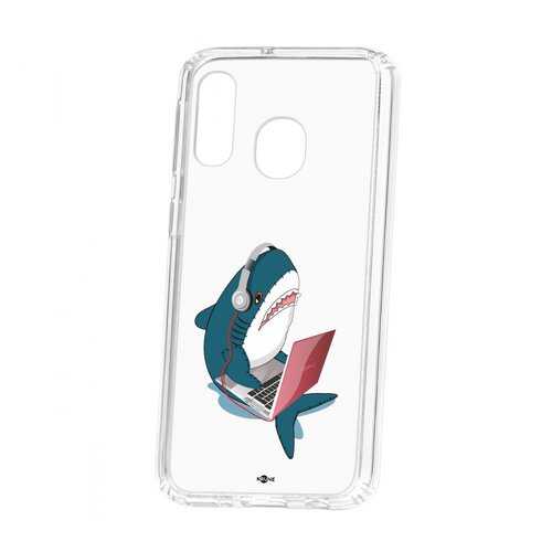 Чехол Kruche Samsung Galaxy A40 2019 Print Акула в Билайн