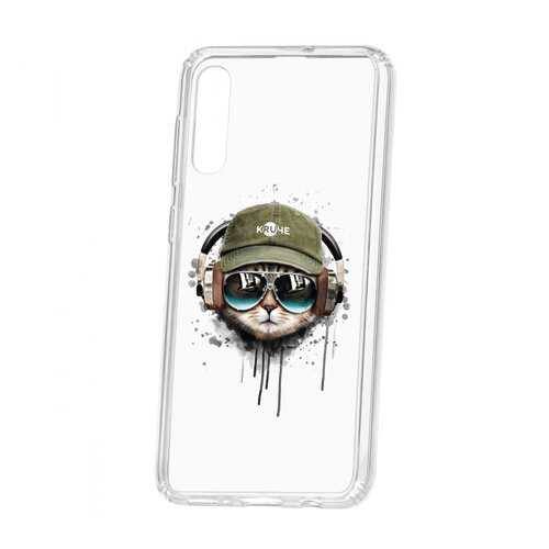 Чехол Kruche Samsung Galaxy A50 2019 Print Кот в наушниках в Билайн