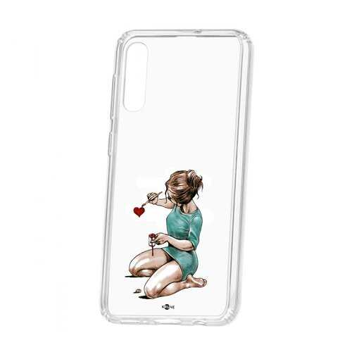 Чехол Kruche Samsung Galaxy A50 Print Рисуя любовь в Билайн