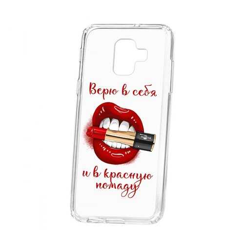 Чехол Kruche Samsung Galaxy A6 Print Red lipstick в Билайн