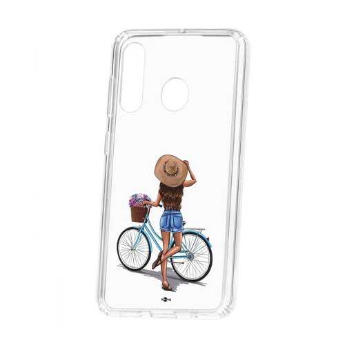 Чехол Kruche Samsung Galaxy A60 2019 Print Велосипедная прогулка в Билайн