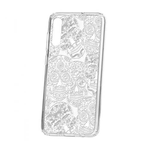 Чехол Kruche Samsung Galaxy A70 2019 Print Skull White в Билайн