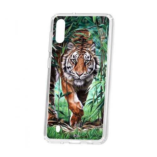 Чехол Kruche Samsung Galaxy M10 Print Крадущийся тигр в Билайн