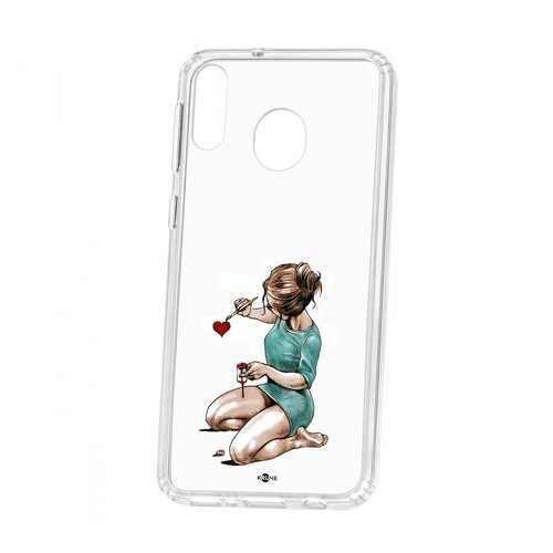 Чехол Kruche Samsung Galaxy M20 Print Рисуя любовь в Билайн