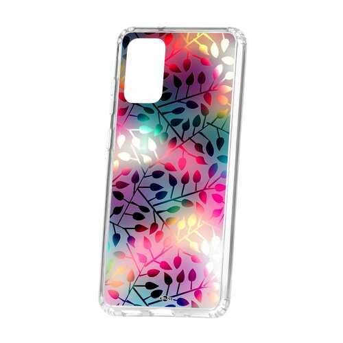 Чехол Kruche Samsung Galaxy S20 Plus Print Цветные листья в Билайн