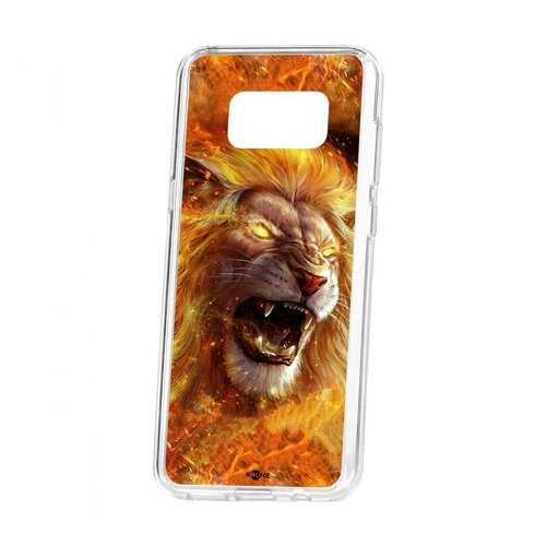 Чехол Kruche Samsung Galaxy S8 Plus Print Лев в Билайн
