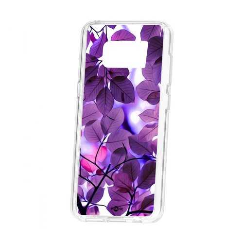 Чехол Kruche Samsung Galaxy S8 Print Purple leaves в Билайн