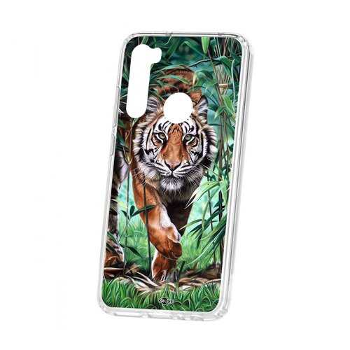 Чехол Kruche Xiaomi Redmi Note 8 Print Крадущийся тигр в Билайн