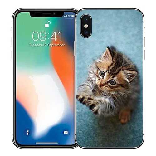 Чехол RE:PA для Apple iPhone XS / X с принтом Котёнок на голубом в Билайн