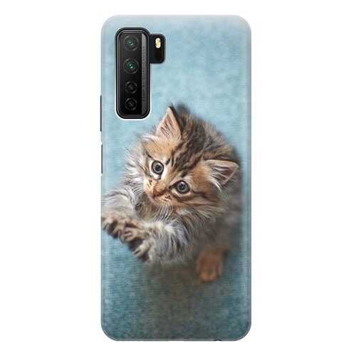Чехол RE:PA для Huawei Nova 7 SE / Honor 30s с принтом Котёнок на голубом в Билайн