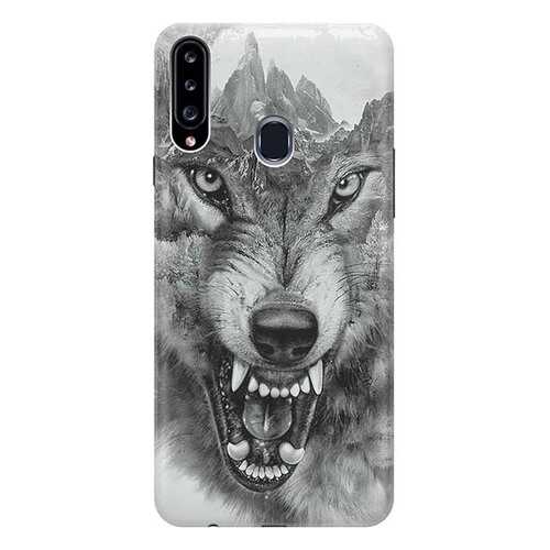 Чехол RE:PA для Samsung Galaxy A20s с принтом Волк в горах в Билайн