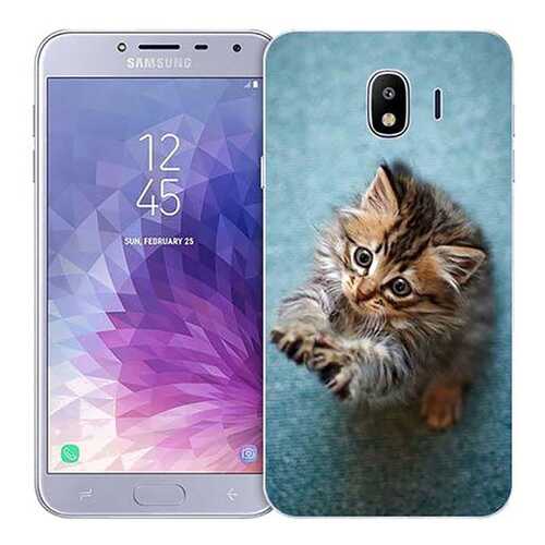 Чехол RE:PA для Samsung Galaxy J4 (2018) с принтом Котёнок на голубом в Билайн