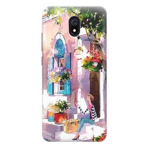 Чехол RE:PA для Xiaomi Redmi 8A с принтом Девочка на цветущей улочке в Билайн