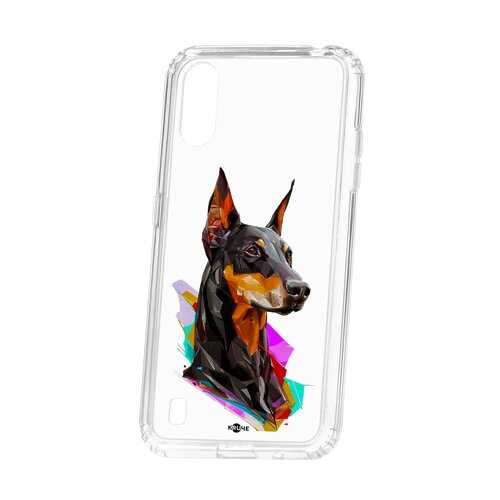 Чехол Samsung Galaxy A01/A015 Kruche Print Доберман в Билайн