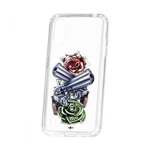 Чехол Samsung Galaxy A01/A015 Kruche Print Карты деньги 2 ствола в Билайн