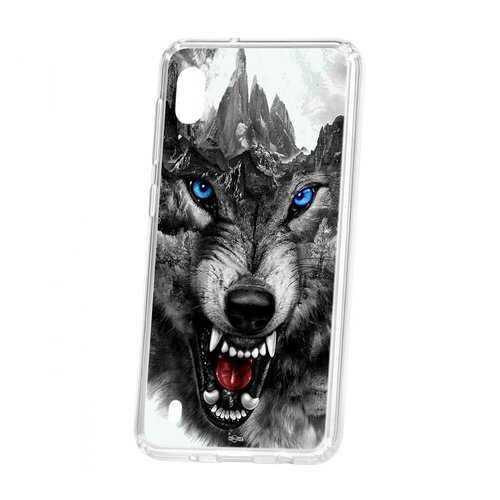 Чехол Samsung Galaxy A10 2019 Kruche Print Волк в Билайн