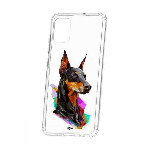 Чехол Samsung Galaxy A51 Kruche Print Доберман в Билайн