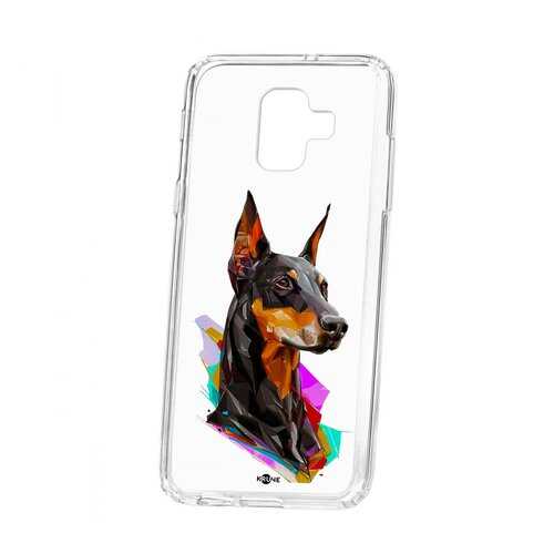 Чехол Samsung Galaxy A6 (2018) A600f Kruche Print Доберман в Билайн