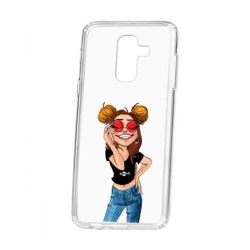 Чехол Samsung Galaxy A6 Plus (2018) Kruche Print Smiling в Билайн