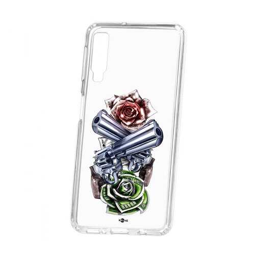 Чехол Samsung Galaxy A7 (2018) A750 Kruche Print Карты деньги 2 ствола в Билайн