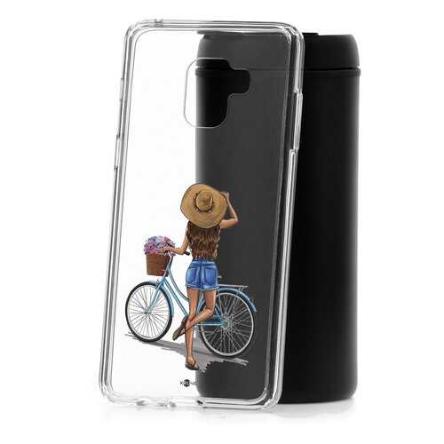 Чехол Samsung Galaxy A8+ 2018 (A730) Kruche Print Велосипедная прогулка в Билайн