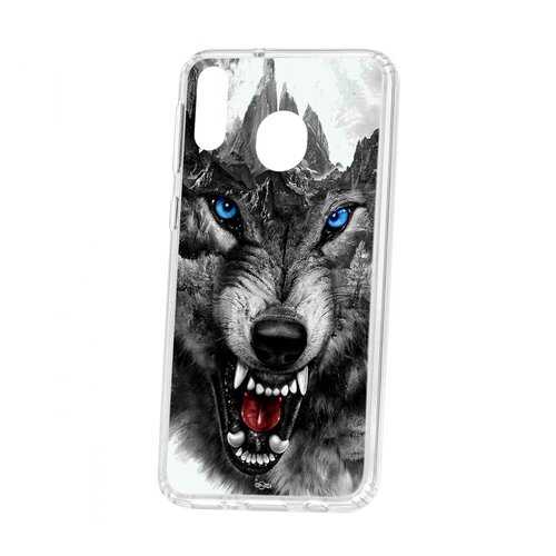 Чехол Samsung Galaxy M20 Kruche Print Волк в Билайн