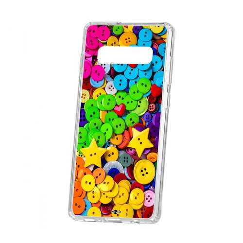 Чехол Samsung Galaxy S10+ Kruche Print Пуговки в Билайн