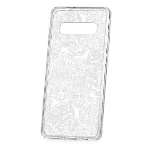 Чехол Samsung Galaxy S10+ Kruche Print Skull White в Билайн