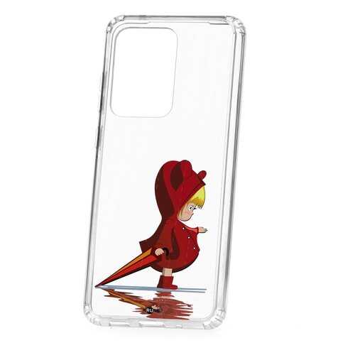 Чехол Samsung Galaxy S20 Ultra Kruche Print Девочка с зонтом в Билайн